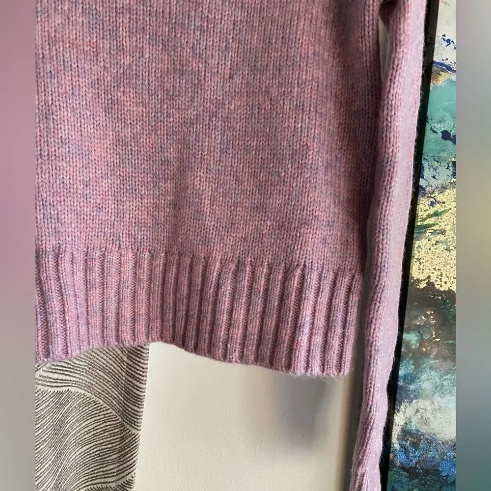 J. CREW Sweater Womens Sz XXS Pink  Cozy Chunky Wool Blend NWT